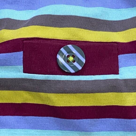 2 Matilda Jane Paint By Numbers Plum Stripe Kitten Cardigan Button up Sweater - Picture 8 of 9